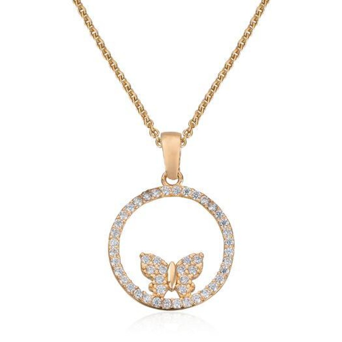 Gullsmykke med zirkonia