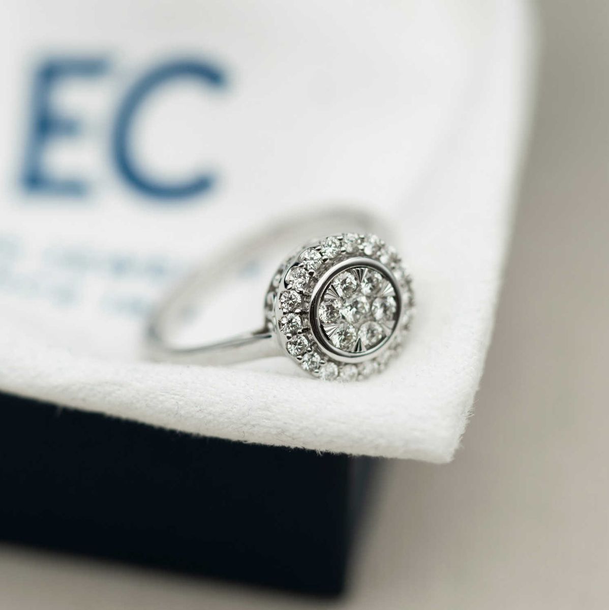 Diamantring hvitt gull 0.50 carat w.si