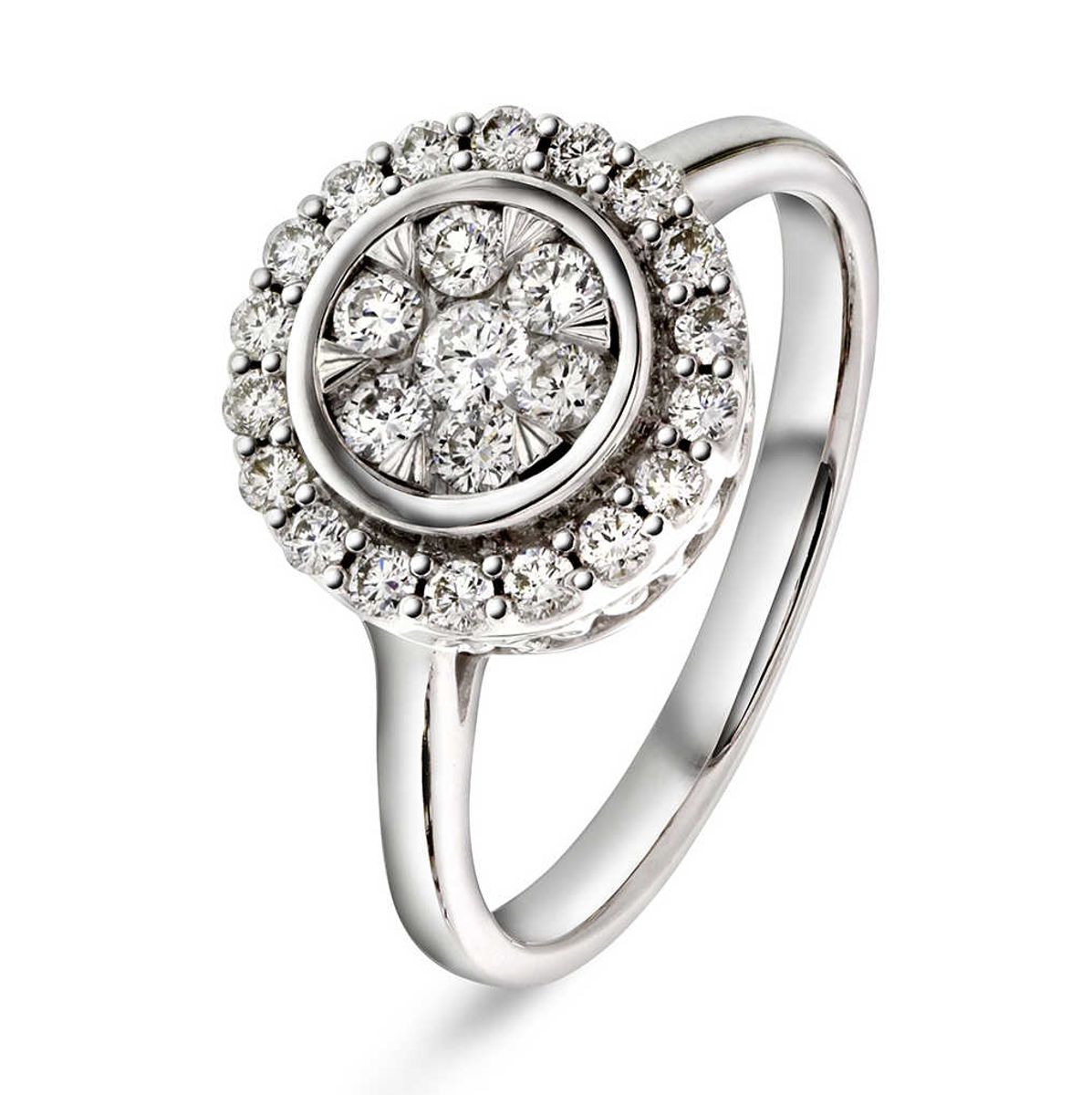 Diamantring hvitt gull 0.50 carat w.si